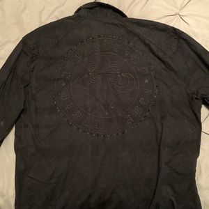 Affliction Black Button up, long sleeve.